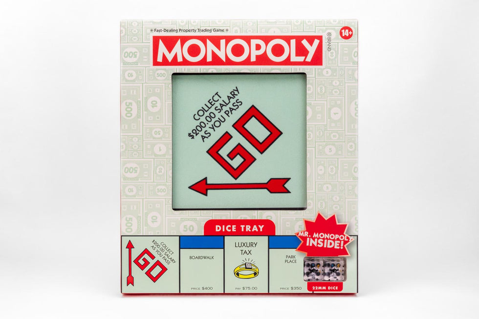 MDG Monopoly Dice Tray + Mr. Monopoly Dice Bundle - MDG11204