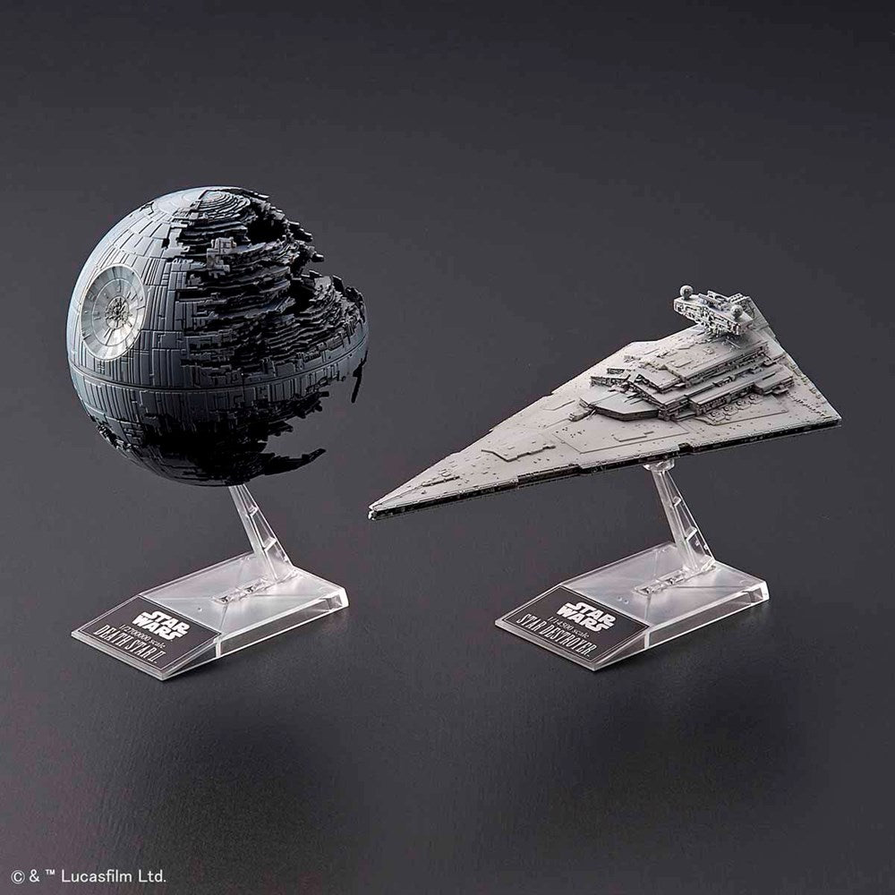 Bandai Star Wars G5063852 STAR WARS 1/2,700,00 DEATH STAR II & 1/14,500 STAR DESTROYER - Hobby City NZ