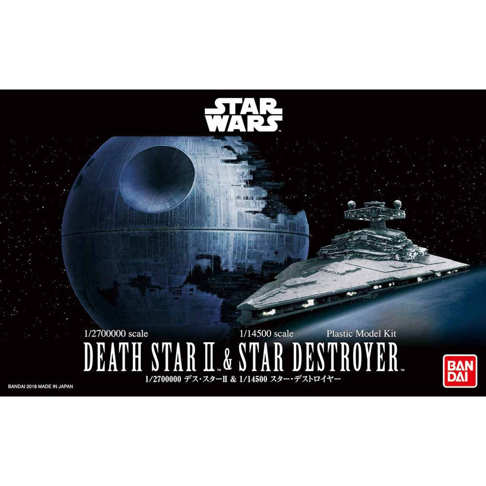 Bandai Star Wars G5063852 STAR WARS 1/2,700,00 DEATH STAR II & 1/14,500 STAR DESTROYER - Hobby City NZ