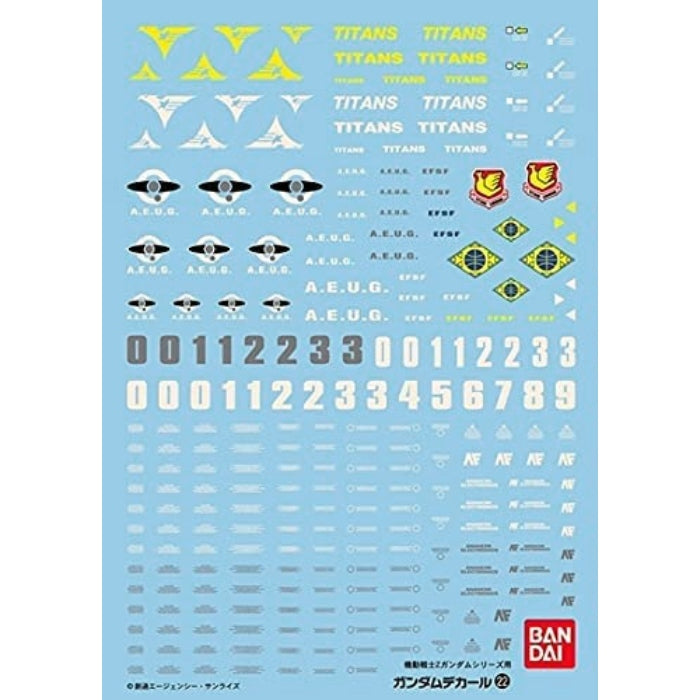 Bandai G5061135 Gundam Decal 22 MGMultiuse - Zeta - Hobby City NZ