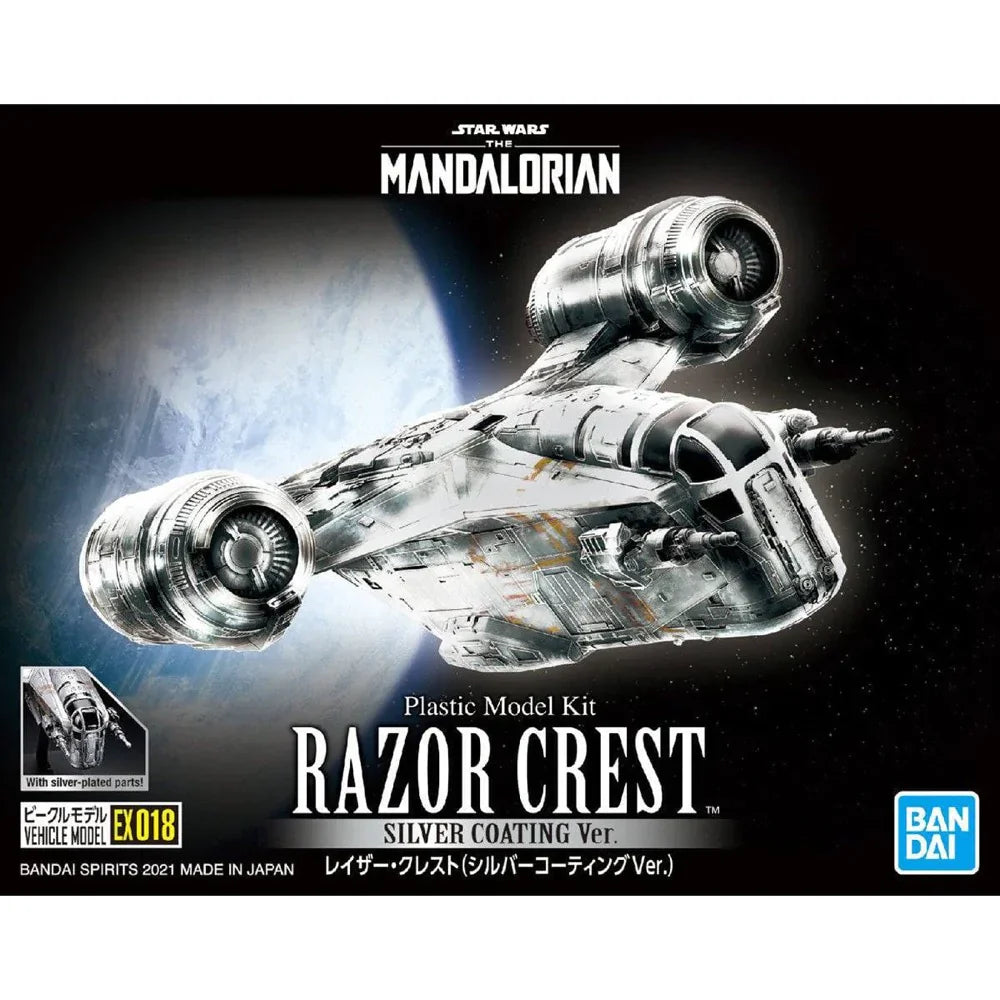 Bandai Star Wars G5061795 STAR WARS VEHICLE MODEL EX018 RAZOR CREST SILVER COATING Ver. - Hobby City NZ