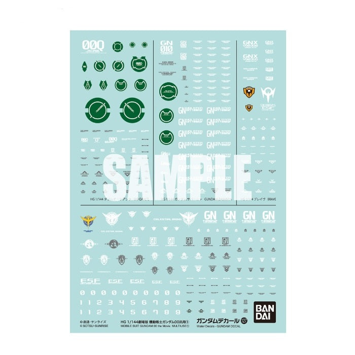 Bandai G5062160 GUNDAM DECAL 127 MOBILE SUIT GUNDAM 00 the Movie MULTIUSE ? - Hobby City NZ
