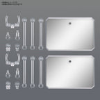 Bandai BASE 6 [CLEAR COLOR] MIRROR STICKERS SET