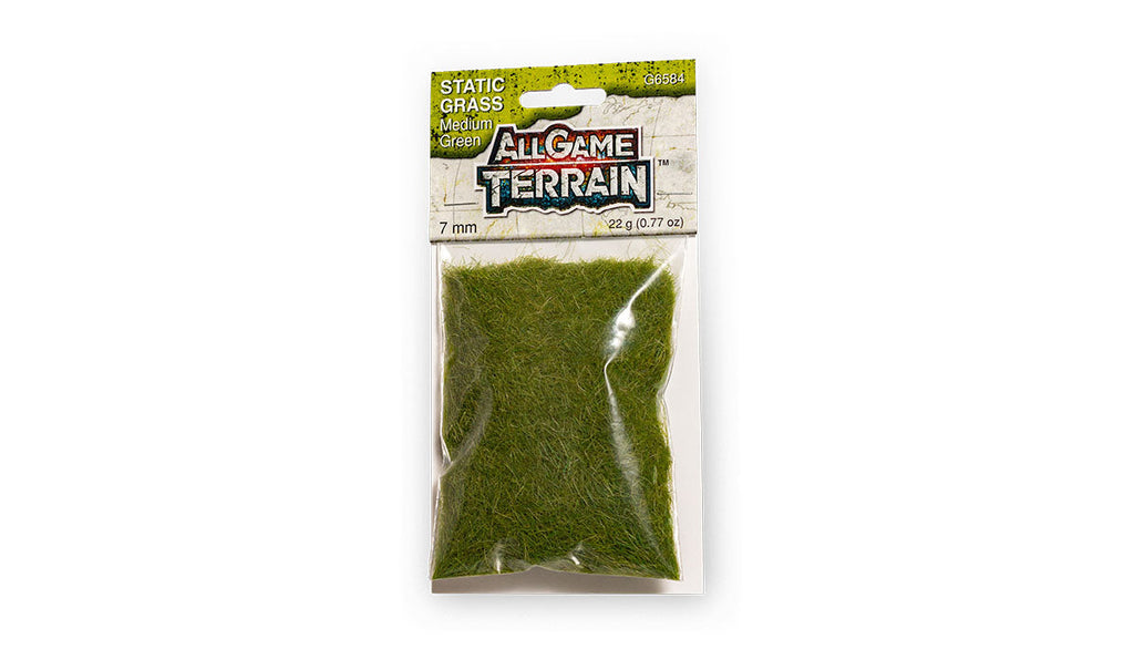 Woodland Scenics G6584 7 mm Medium Green Static Grass All Game Terrain (8932311695597)