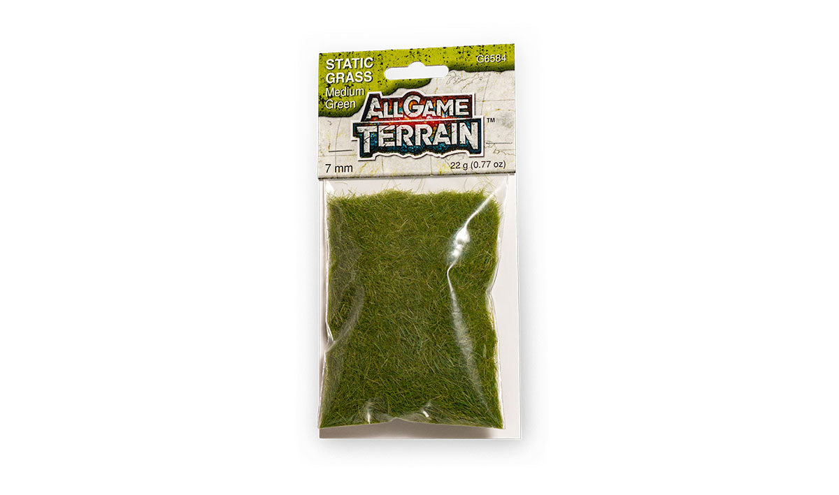 Woodland Scenics G6584 7 mm Medium Green Static Grass All Game Terrain (8932311695597)