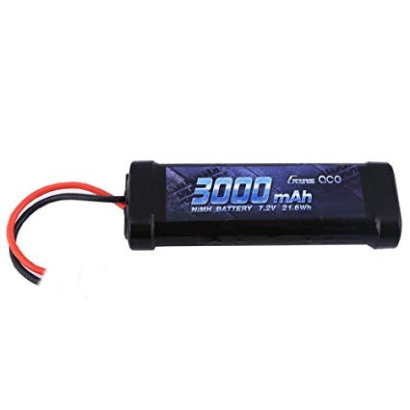 Gens Ace GA3000-7.2-EC3 Gens Ace 7.2V NiMh 3000mAh Stick Battery pack With Quality 14Awg Silicone Wire & EC3 Plug Suilt Granite Voltage (8941172981997)