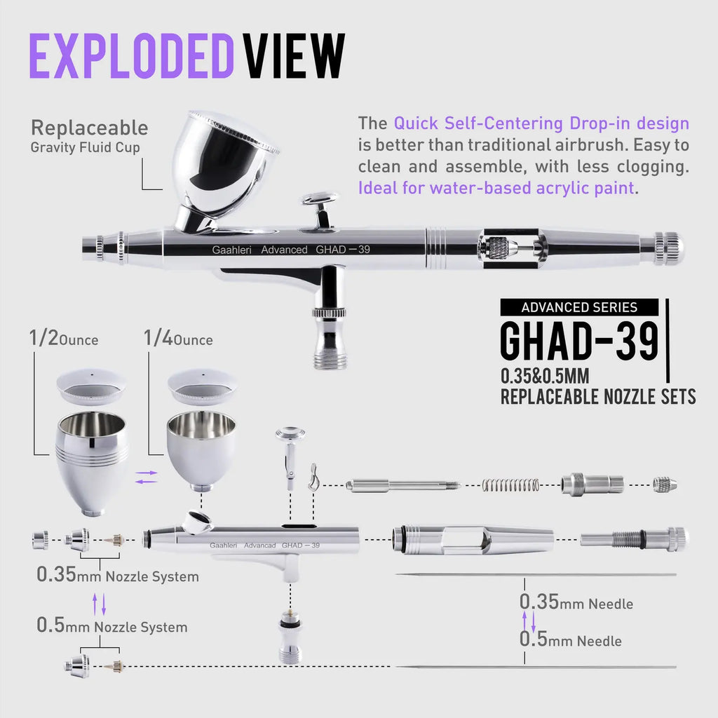 Gaahleri GAA-40133 GHAD-39 Advanced Series Airbrush