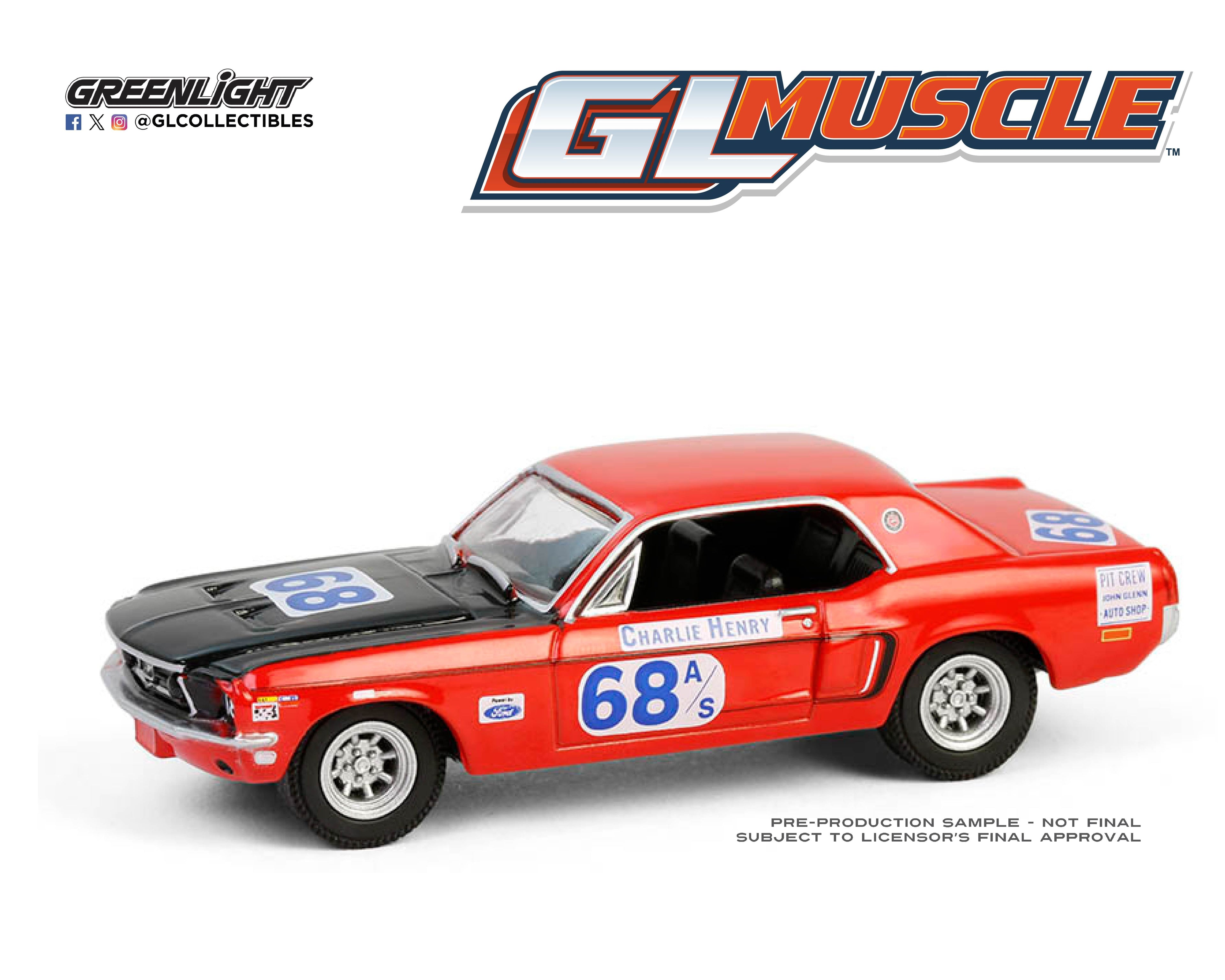 GreenLight 1968 Ford Mustang GT Coupe - #68 1/64