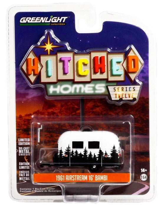 GreenLight 34120-E 1/64 Airstream 16' Bambi w/Forest Mural (Black/White) (8868023599341)