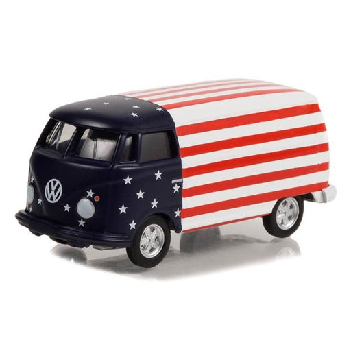 GreenLight 36060-A 1/64 1964 Volkswagen Type 2 Panel Van - American Flag (8868024287469)