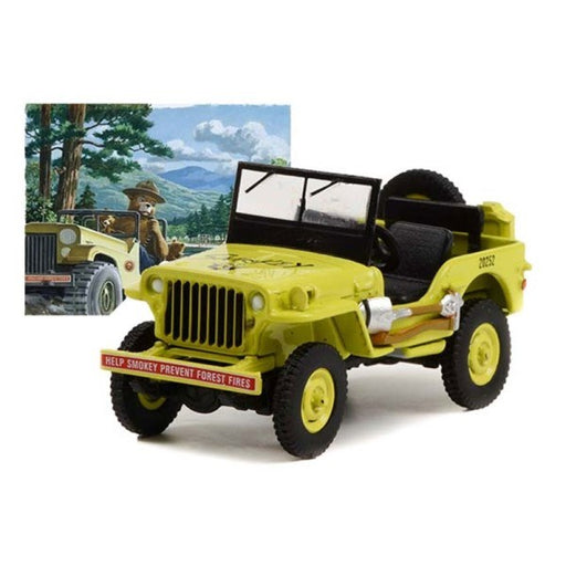 GreenLight 38020-A 1/64 1942 Willys MB Jeep - "Help Smokey Prevent Forest Fires" (8868024549613)