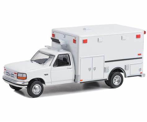 GreenLight GL-67061 1/64 1992 Ford F-350 Ambulance (8888925716717)