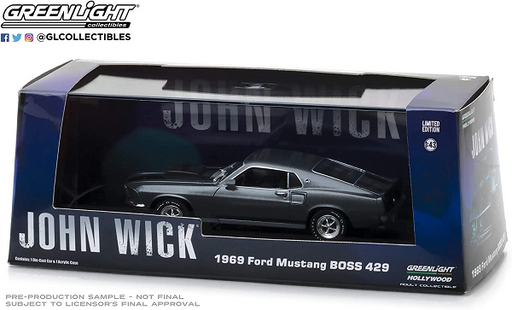 GreenLight 86540 1/43 1969 Ford Mustang Boss 429 - John Wick (8971079581933)