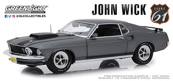 GreenLight HWY-18016 1/18 1969 Ford Mustang Boss 429 - John Wick (8971080990957)