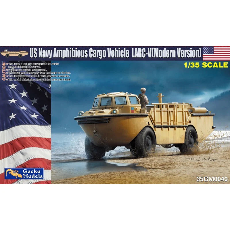 Gecko Models GM35040 1/35 Modern USN LARC-V w-Training Rubber Raiding Craft - Hobby City NZ