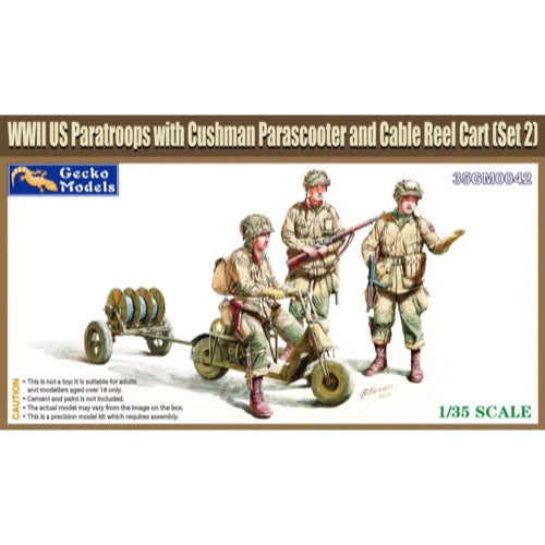 Gecko Models 35GM0042 1/35 M53 Scooter Cushman w-RL-35 Cable Reel Cart (8966322323693)