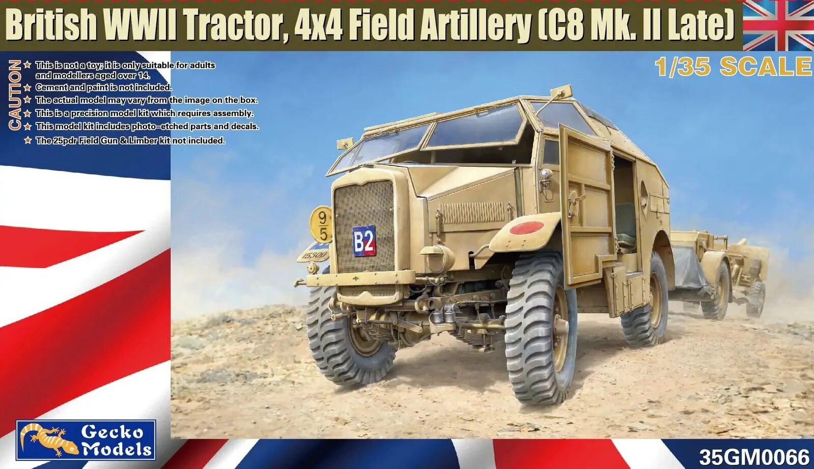Gecko Models GM35066 1/35 British WWII Tractor, 4x4 Field Artillery C8 Quad Mk. II Late - Hobby City NZ