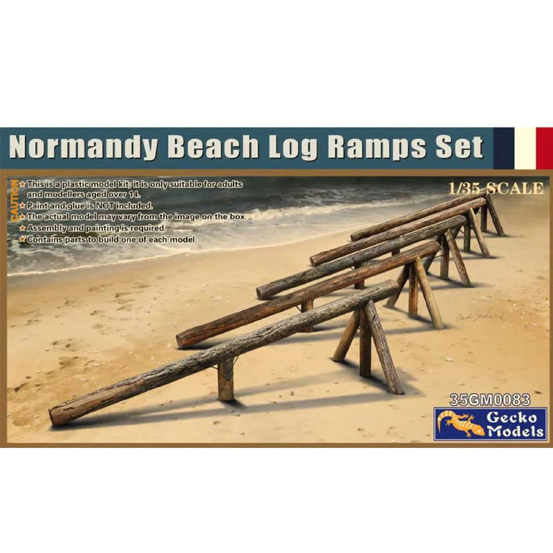 Gecko Models 35GM0083 1/35 Normandy Beach Log Ramps Set - Hobby City NZ (8966323011821)