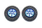 GPM Racing 1.9in Aluminium 6-Pole Wheels with Brass Pendulum Weight & Crawler Tyres RC Wheel & Tyre Set
