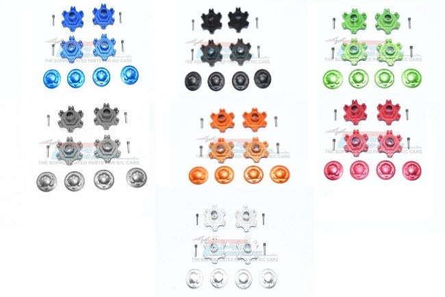 GPM Racing MAF10A+6MM/2 Aluminum Wheel Hex (+6mm) & Wheel Lock - 12 Pieace Set - Hobby City NZ