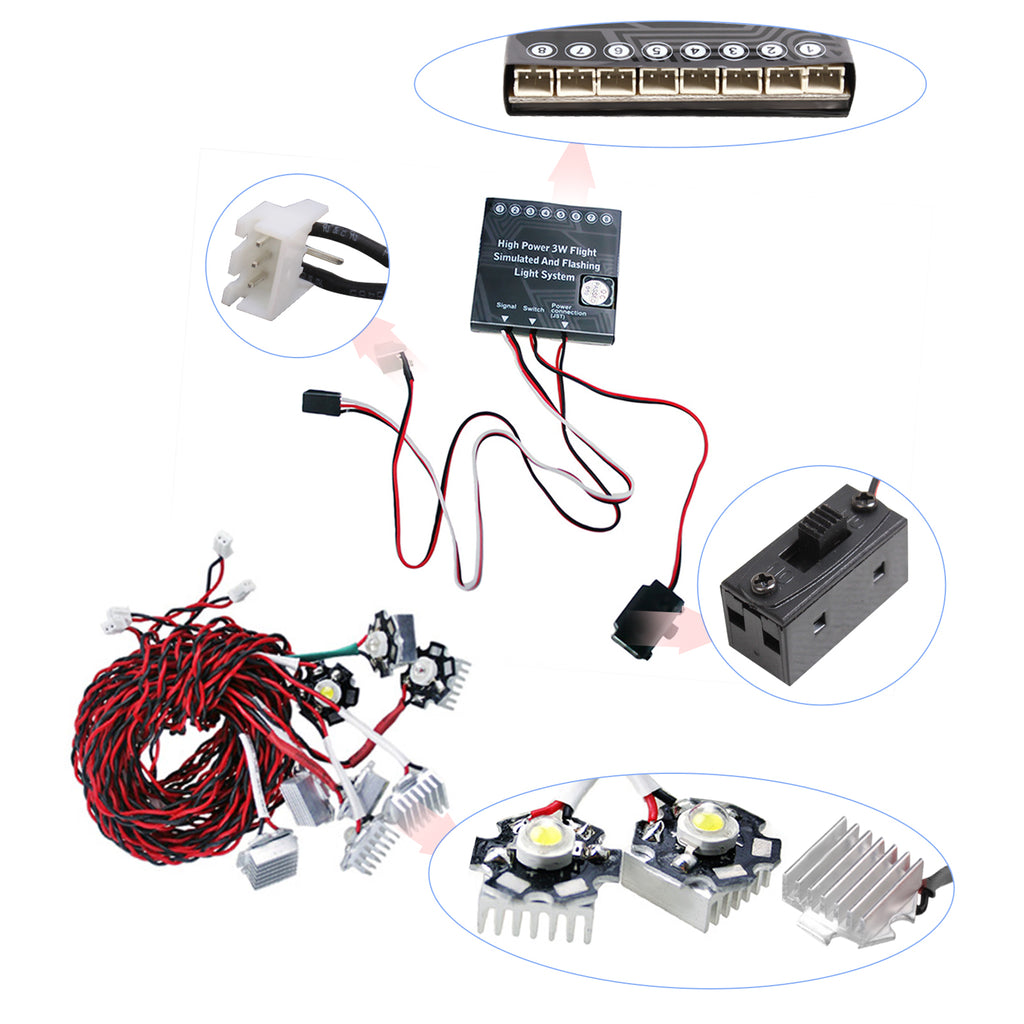 GT Power GT-87 Light System for Aircraft High Power 3W LEDs No.87 (8347083636973)