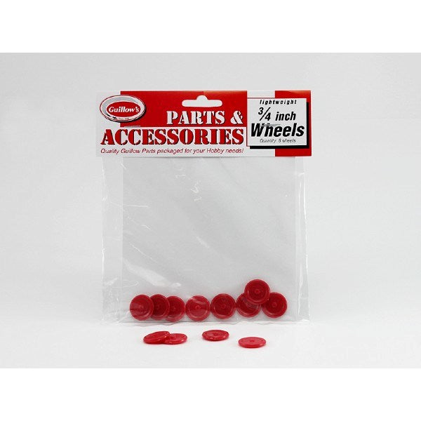 zGuillows #111 3/4" Plastic Red Wheel Halves (8pk) - Creates 4 Wheels