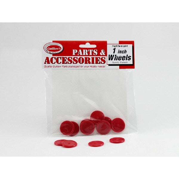 zGuillows #112 1" Plastic Red Wheel Halves (8pk) - Creates 4 Wheels (7859177062637)