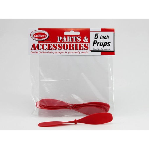 zGuillows #117 5" Plastic Red 2-Blade Propellers (3pk) - Hobby City NZ (7859176734957)