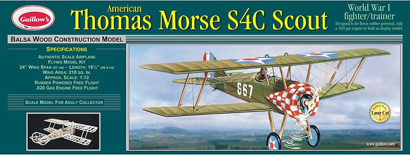 Guillows 0201LC 1/12 WW1 Thomas Morse Scout - Hobby City NZ (7654659391725)