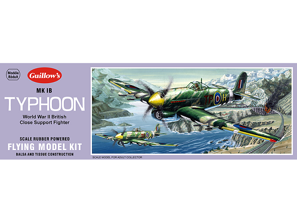 Guillows #906 1/28 Hawker Typhoon Mk 1B - Balsa Flying Kit (8324597350637)
