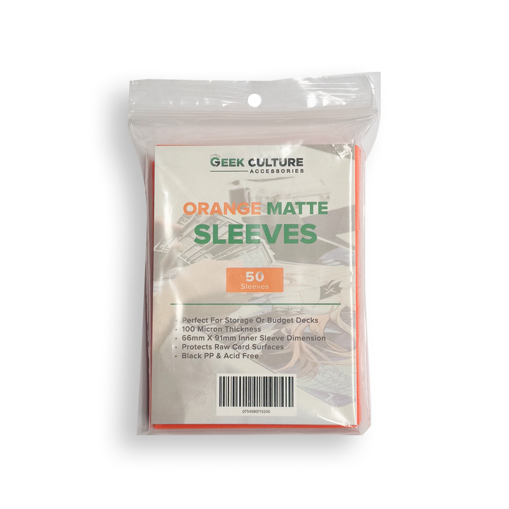 Geek Culture Orange Matte Sleeves (50 Count) - GCMATTE60