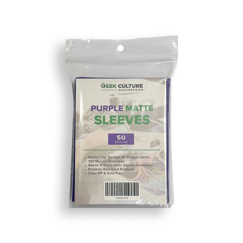 Geek Culture Purple Matte Sleeves (50 Count) - GCMATTE54