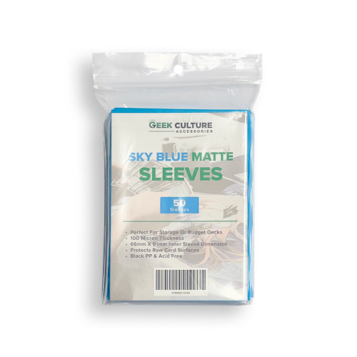 Geek Culture Sky Blue Matte Sleeves (50 Count) - GCMATTE56