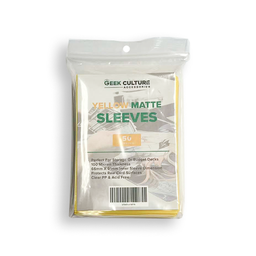 Geek Culture Yellow Matte Sleeves (50 Count) - GCMATTE58