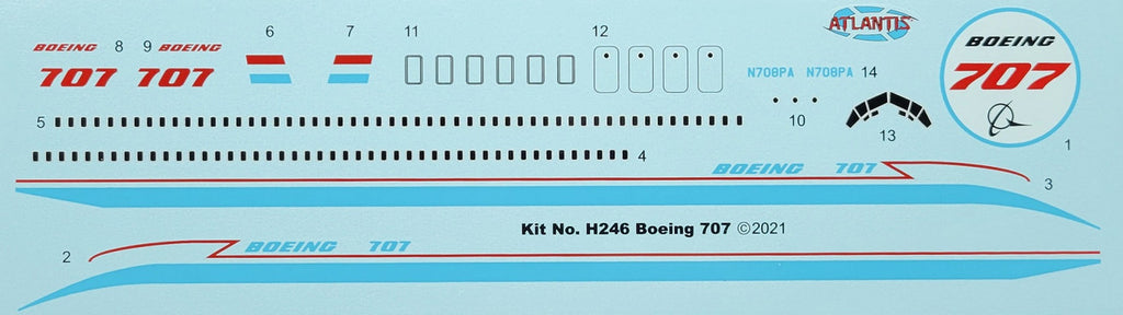 Atlantis Models H246 1/139 Boeing 707 Boeing Proto (8950411821293)