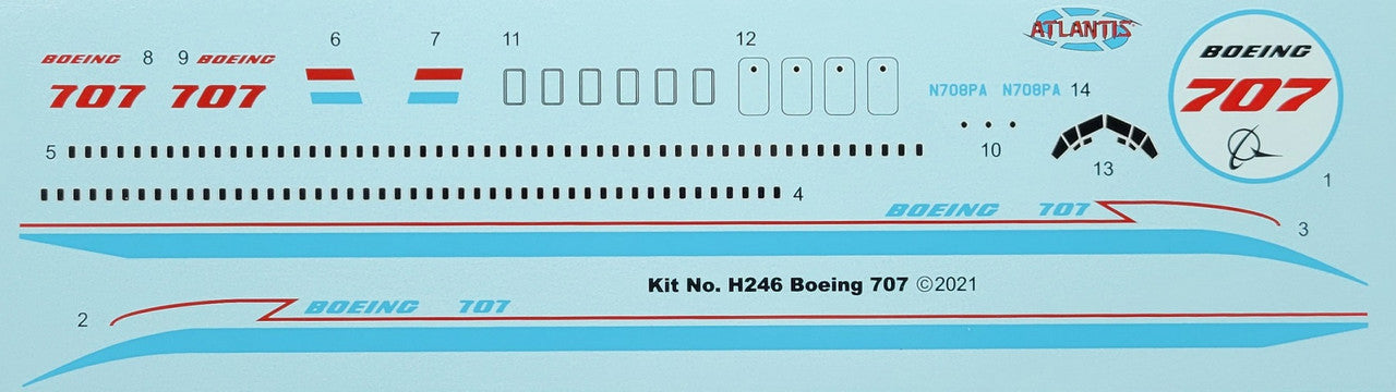 Atlantis Models H246 1/139 Boeing 707 Boeing Proto (8950411821293)