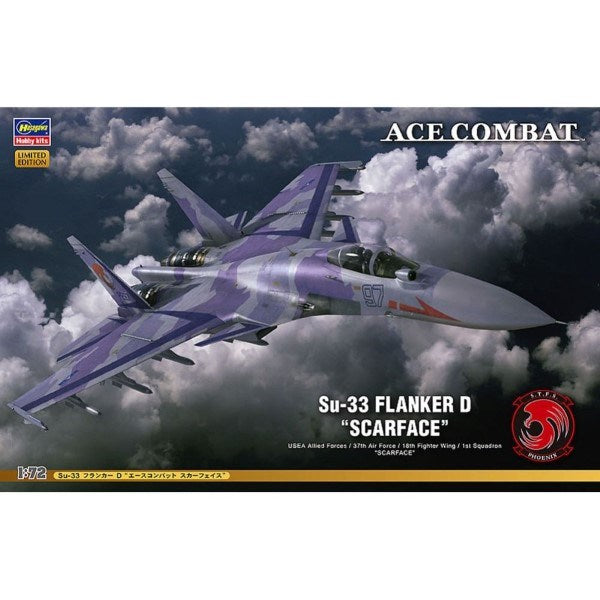 Hasegawa 52132 1/72 Ace Combat Su-33 Flanker D 'Scarface' (9183328010477)
