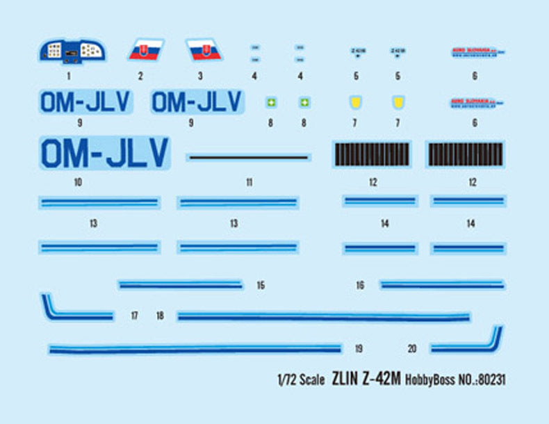Hobby Boss 80231 1/72 ZLIN Z-42M (9120462799085)