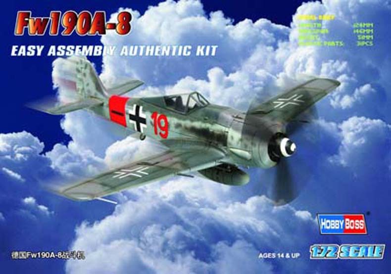 Hobby Boss 80244 1/72 Germany Fw190A-8 Fighter (9120462864621)