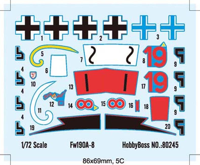 Hobby Boss 80244 1/72 Germany Fw190A-8 Fighter (9120462864621)