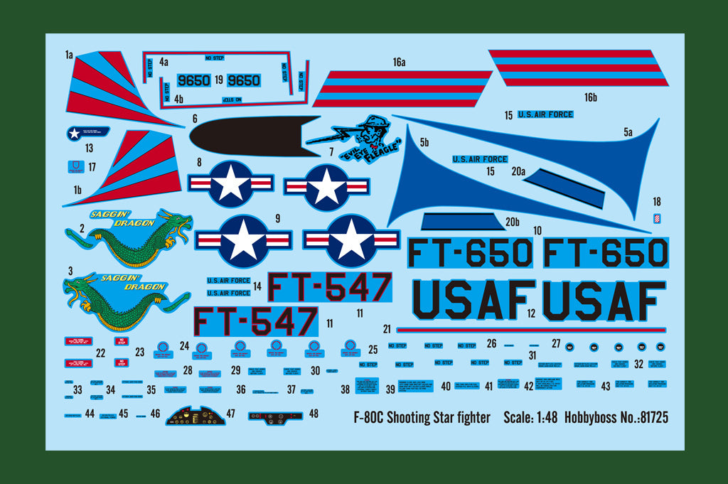 Hobby Boss 1/48 F-80C Shooting Star fighter (8)
