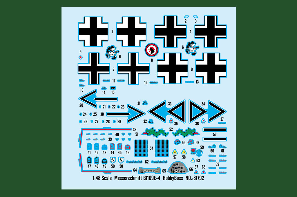 Hobby Boss 81792 1/48 Messerschmitt Bf109E-4 (9120464404717)