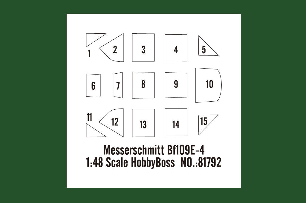 Hobby Boss 81792 1/48 Messerschmitt Bf109E-4 (9120464404717)