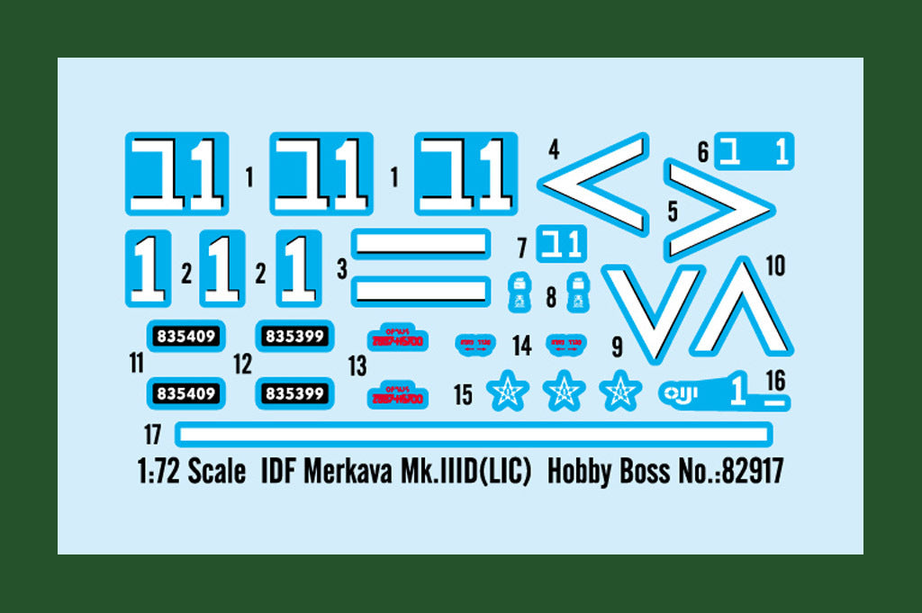 Hobby Boss 82917 1/72 IDF Merkava Mk.IIID(LIC) (9120464765165)