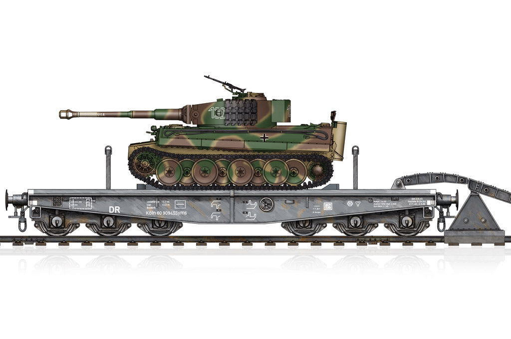 Hobby Boss 82934 1/72 Schwere Plattformwagen Type SSyms 80&Pz.Kpfw.VI Ausf.E Sd.Kfz.181 Tiger I(Mid) (8966342050029)