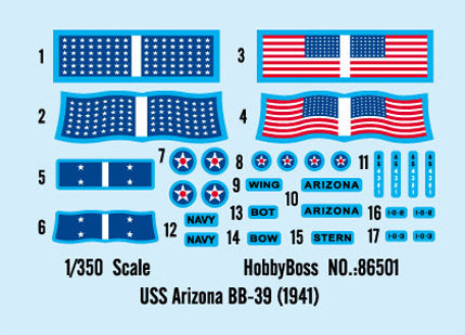 Hobby Boss 1/350 Arizona BB-39 (1941) (5)