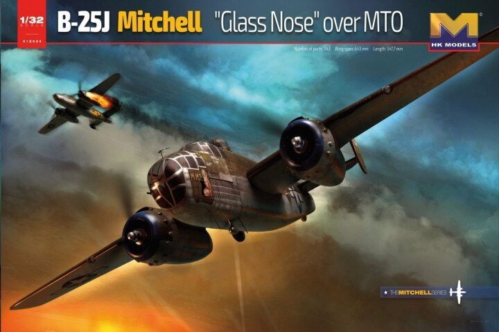 Hong Kong Models HKM01E024 1/32 B-25J Mitchell Glass Nose over (MTO) - Hobby City NZ (8966355255533)