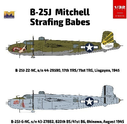 Hong Kong Models HKM01E036 B-25J Mitchell Strafing Babes Plastic Model Kit
