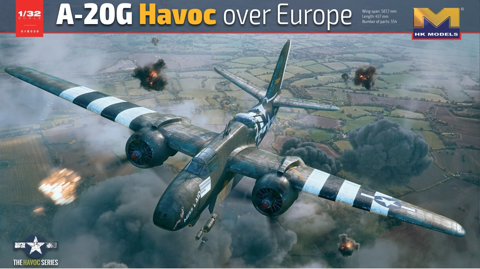 Hong Kong Models HKM01E039 1/32 A-20G Boston Havoc Over Europe (8966355452141)