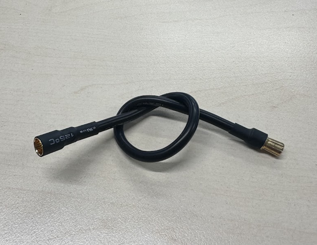 Helios - Adapter Lead / Charge Cable - 6.0mm Bullet(Male) To 6.0mm Bullet(Female) Black - 300mm(Length)